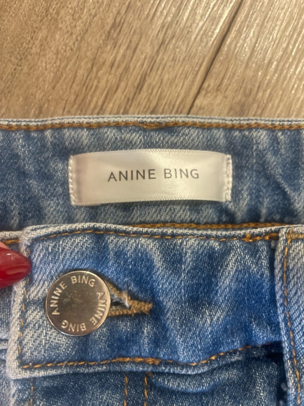 Anine Bing Jane Light Blue Straight-Leg Jeans - Picture 5 of 8
